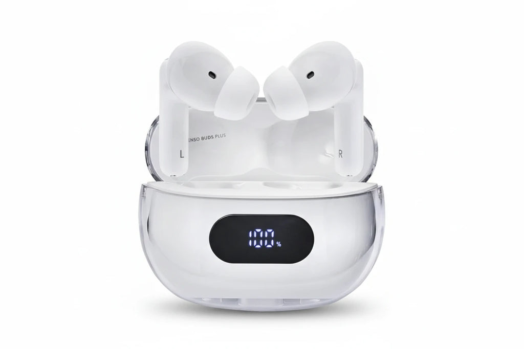 Intenso | Buds Plus Fones de ouvido TWS ANC+ENC| Branco