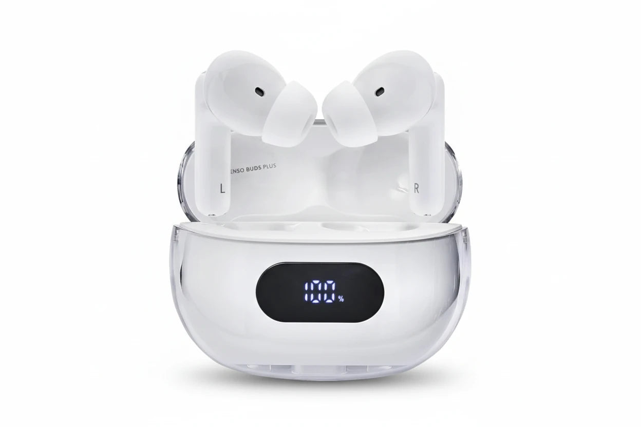 Intenso | Buds Plus Fones de ouvido TWS ANC+ENC| Branco